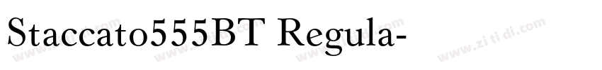 Staccato555BT Regula字体转换
